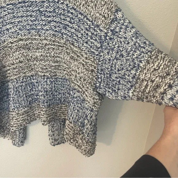 Vince chunky knit open front cardigan Size M/L blue and gray - Picture 9 of 13